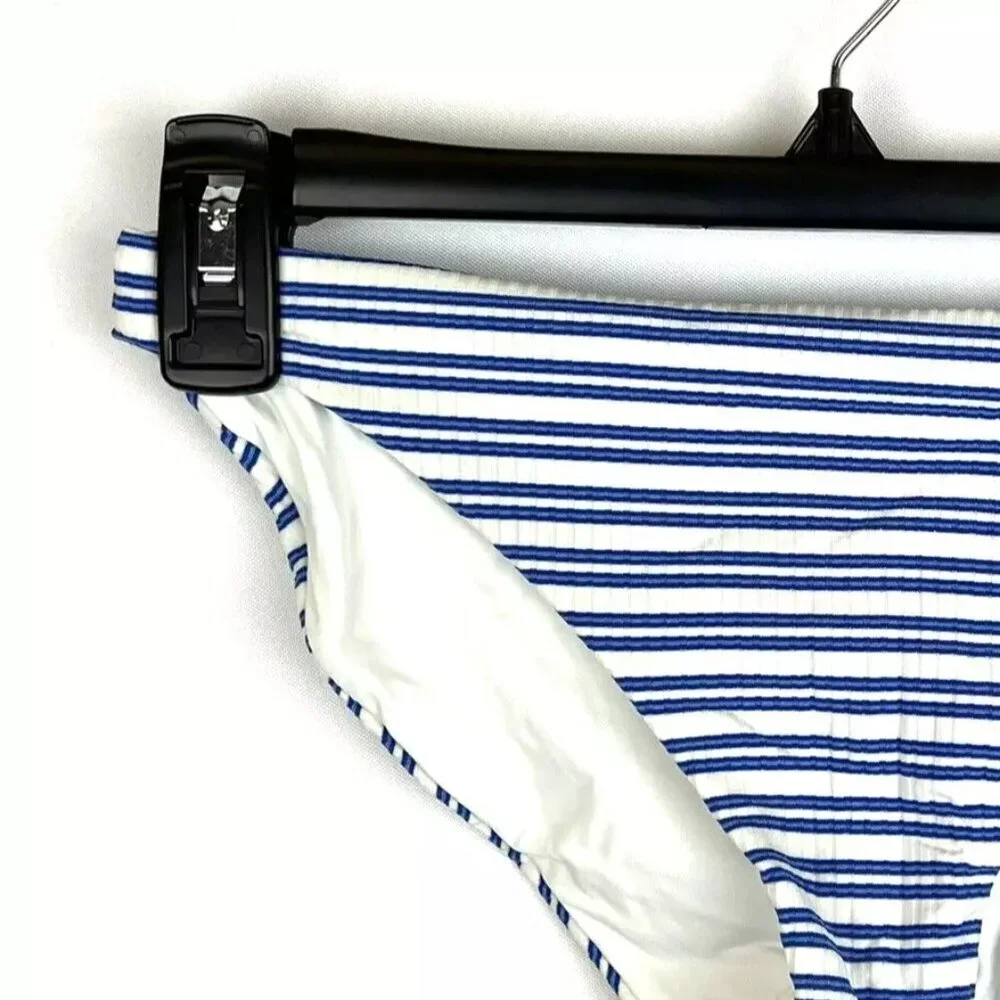 Vitamin A Women’s White/Blue Hipster Bikini Bottom Size 6